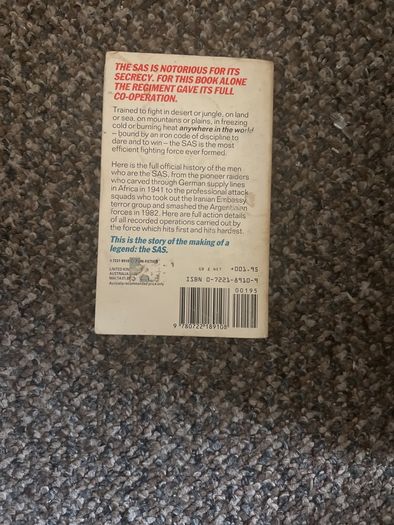 The SAS The Official History Philip Warner Paperback Book