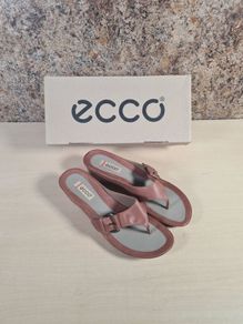 Womens Ecco Casual Ibiza Thong Sandals Flip Flops Camel Colour Size Uk 6 Eu 39 Brand New With Box