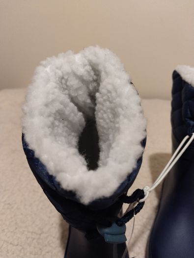 Navy Fur Lined Wellies, New With Tags