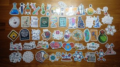 50pcs Funny Laboratory Science Stickers Decals