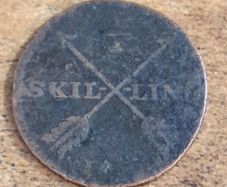 Sweden, 1/4 Skilling Coin, early 1800s - free standard postage