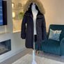 Reduced Black Hooded Long Winter Coat from Zara Size Small UK 8 / EU 36 Image 5