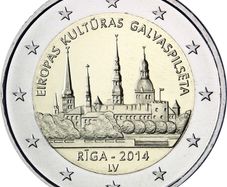 Latvia 2 Euro Commemorative Coin 2014 - Riga. Uncirculated.