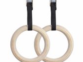 32mm Wooden Gym Rings - www.fitnessequipmentcork.ie