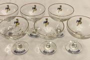 Vintage Babycham glasses X 6 c1950