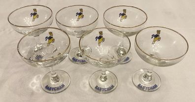 Vintage Babycham glasses X 6 c1950