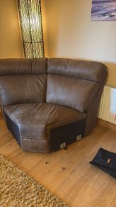 Corner section from corner sofa