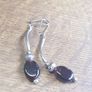 Dark amber in silver earrings Image 2