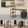 Computer Desk Office Desk  with 3 Shelves 2 Drawers 140 x 60 x 76 cm Image 3