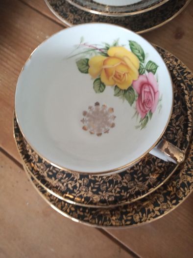 ,5 vintage china trios imperial china