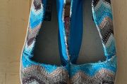 Blue brown beige sparkle pumps size 12