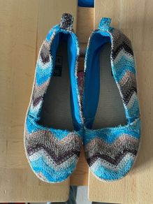 Blue brown beige sparkle pumps size 12