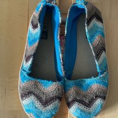 Blue brown beige sparkle pumps size 12