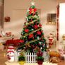 6ft Artificial Christmas Tree 900 Tips Bushy Xmas Tree with Fire Retardant PVC Tips and Metal Stand Image 2