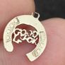 Vintage Good 375 Luck Horse Shoe Charm  Pendant Image 3