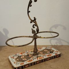 Antique imari decanter display