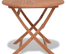Folding Garden Table 85x76 cm Solid Teak Wood