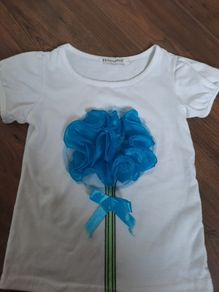 Tshirt girls with flower size 5-6 years