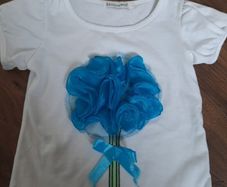 Tshirt girls with flower size 5-6 years