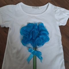 Tshirt girls with flower size 5-6 years