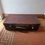 1leather suitcase and 1 faux leather suitcase. Image 5