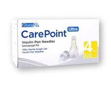 GlucoRx CarePoint Pen Needles 4mm