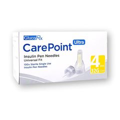 GlucoRx CarePoint Pen Needles 4mm