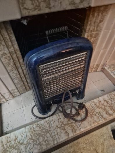 1920s/30s Vintage MAGNET 1930s Art Deco cobalt blue enamel electric fire