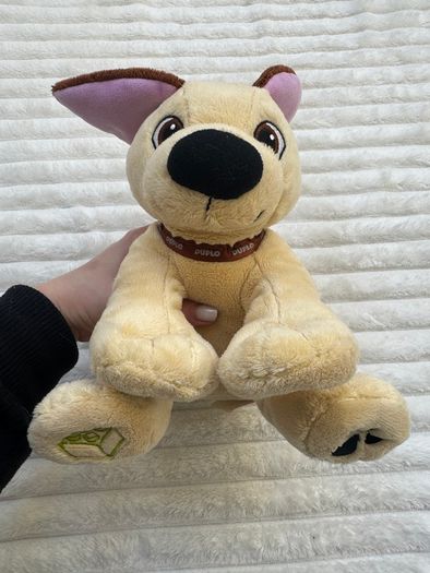 Lego Duplo Dog Plush 2009 Beige & Brown approx. 24 cm. Used Please see photos