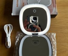 Brand new travel mirror with LED light, rechargeable
