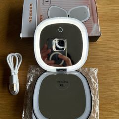 Brand new travel mirror with LED light, rechargeable