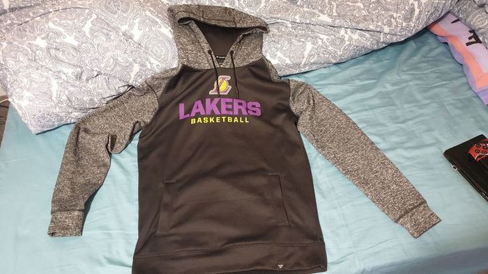 authentic NBA los angeles lakers black grey small hoodie