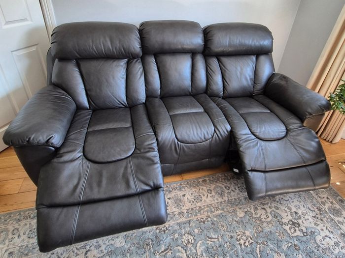 3 Seater Recliner Leather Sofa