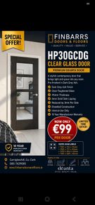 Deanta Dark Grey Ash Clear Glass