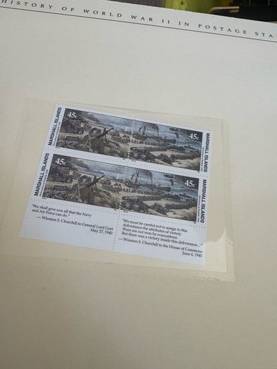 The History of World War II in post stamps