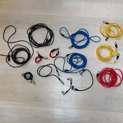 Collection of XLR microphone cables - various lengths and colours