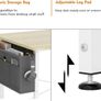 L Shaped Desk 100CM Computer Desk Study Office Desk Gaming Desk Writing Table With Bookshelf Reversible Corner Desk For Home Office Studio Workstation Image 5