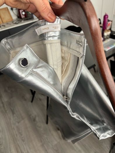 silver pants