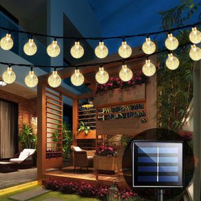 Solar Garden Lights, 60 LED 36ft Waterproof Outdoor String Lights Solar Powered Crystal Ball Decorative Lights for Garden,Patio,Yard,Home,Chrismas Tree,Parties,Warm White, 36feet