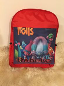 Trolls Personalized school bag Birthday Gift Boys Girls with your own name on it!