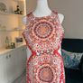 Ladies White Midi Dress with a Multicoloured print by London Times Image 6