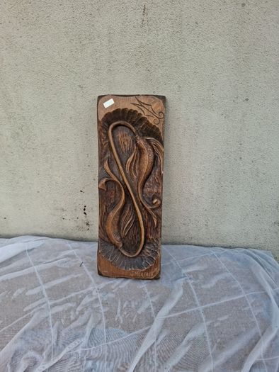 By post only hand carved frame