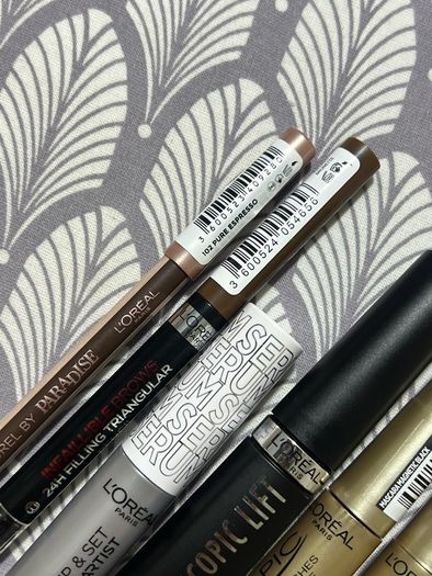 Loreal Paris mascara, brow plump & set , brow pencil and eye pencil new