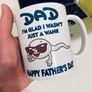 DAD im glad i wasnt just a wank mug happy fathers day mug gift present for fathers day Image 4