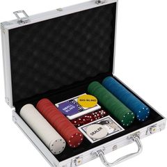 SALE Professional Texas Holdem Poker Set and Blackjack Set with Portable Carry Case | Casino Chips & Gambling Playing Cards Poker Dice Set for Adults Gaming Accessories (200pc Poker Set