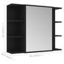 3 Piece Bathroom Furniture Set Black Image 9