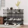 Shoe Storage 16 Cube Shoe Rack, DIY Shoe Rack Storage, Shoe Rack Organiser Shoe Storage Unit Space Saving For Hallway Bedroom (MULTIPLE COLOURS) Image 6