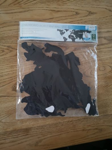 World Map Chalkboard Wall Sticker