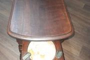 Beautiful Antique Table with Ashtray in Drawer, Measurements are in the photo's,