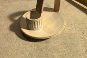 Cream Ceramic Chamberstick or Wee Willie Winkie Candle-Holder